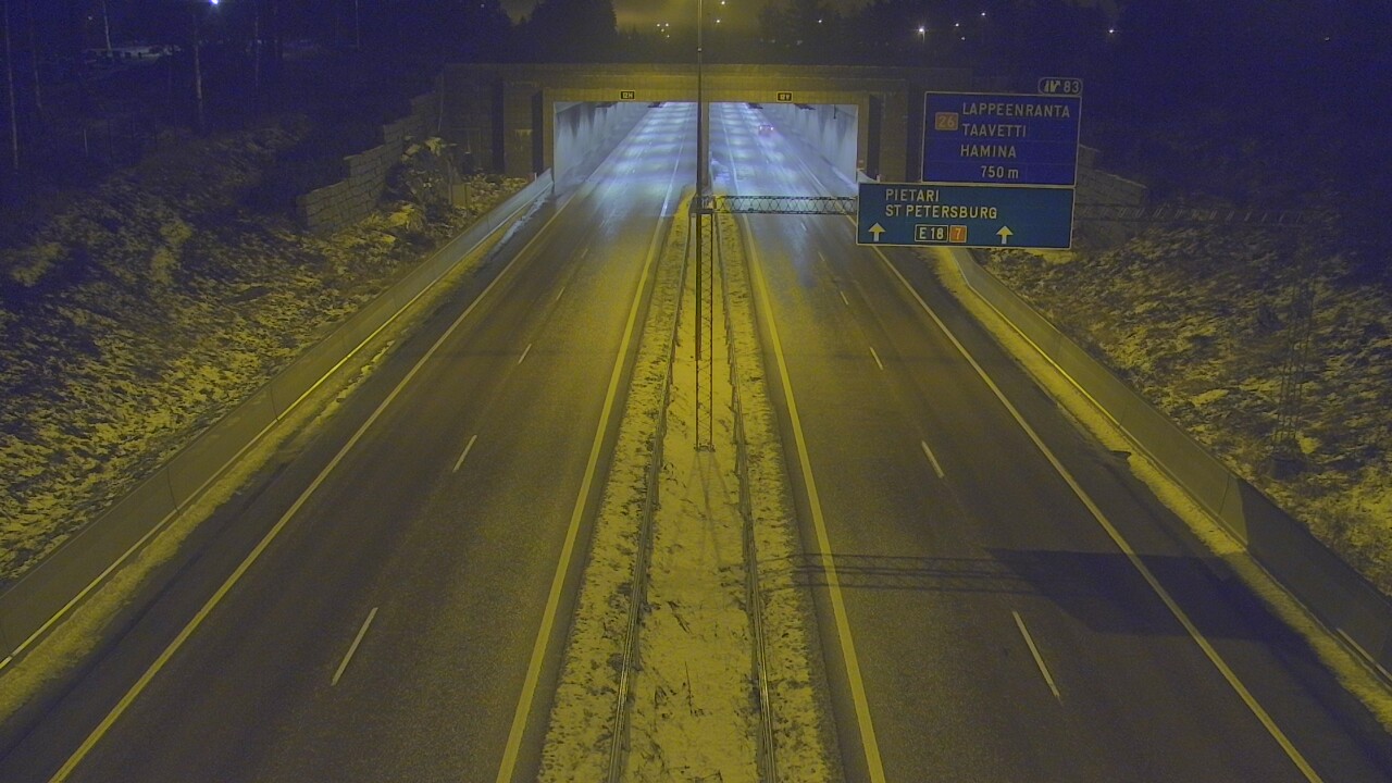 Weather Camera Image Väg 7 Fredrikshamn, Husula, suuaukko väst, Hamina, Kymenlaakso