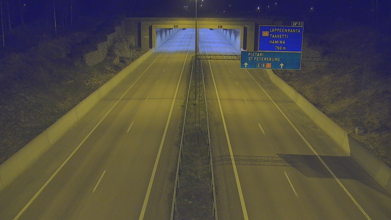 Weather Camera Image Väg 7 Fredrikshamn, Husula, suuaukko väst, Hamina, Kymenlaakso