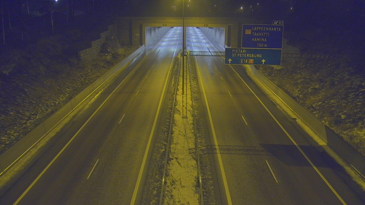 Weather Camera Image Väg 7 Fredrikshamn, Husula, suuaukko väst, Hamina, Kymenlaakso