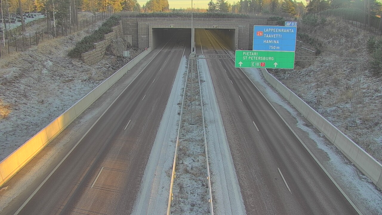 Kelikamerat Kuva Tie 7 Hamina, Husula, suuaukko länsi, Hamina, Kymenlaakso