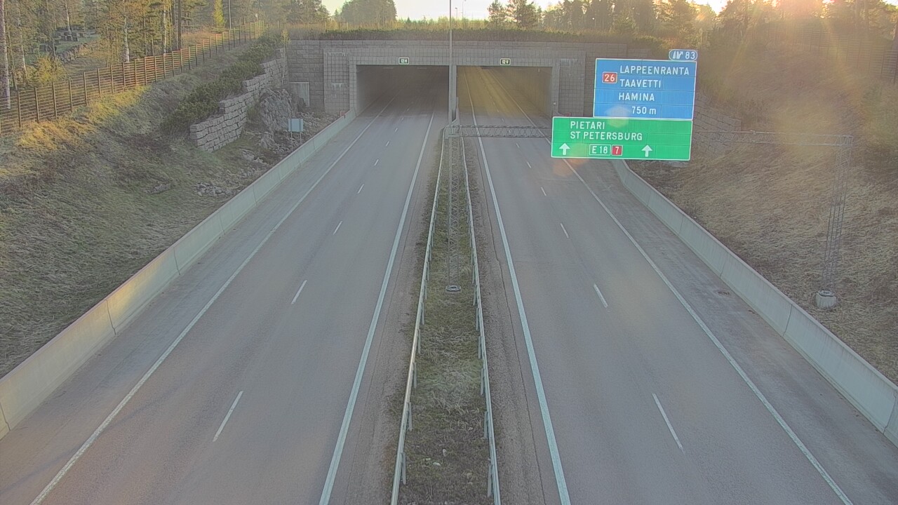 Weather Camera Image Road 7 Hamina, Husula, suuaukko west, Hamina, Kymenlaakso