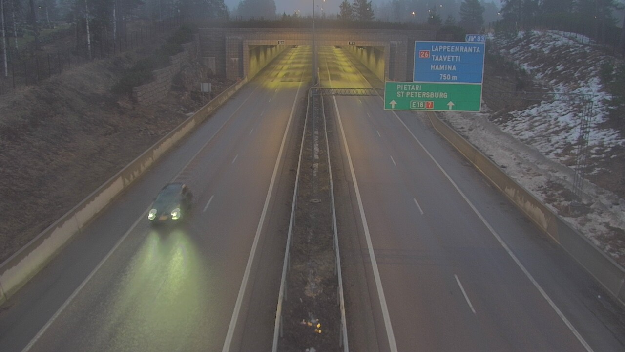 Kelikamerat Kuva Tie 7 Hamina, Husula, suuaukko länsi, Hamina, Kymenlaakso