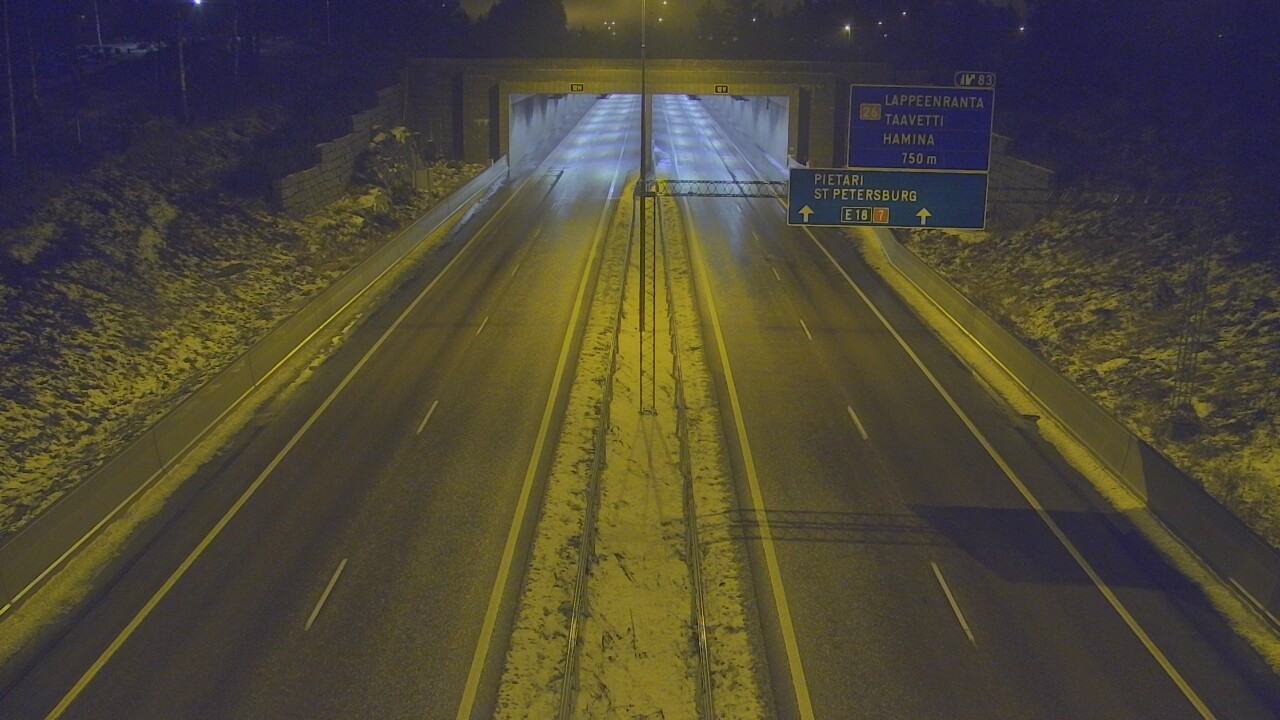 Weather Camera Image Väg 7 Fredrikshamn, Husula, suuaukko väst, Hamina, Kymenlaakso