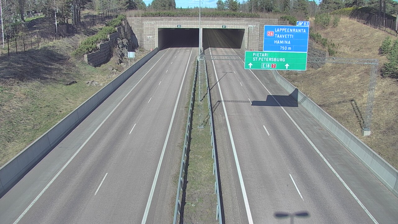 Weather Camera Image Väg 7 Fredrikshamn, Husula, suuaukko väst, Hamina, Kymenlaakso
