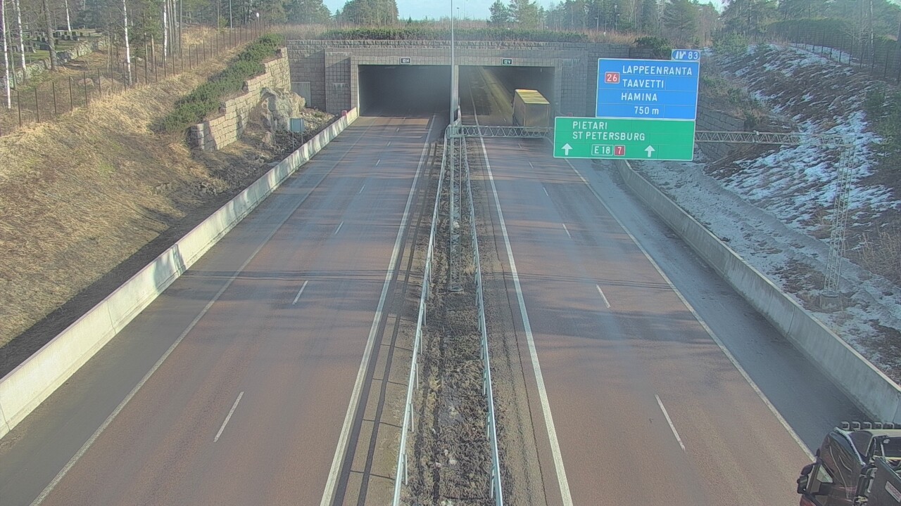 Weather Camera Image Väg 7 Fredrikshamn, Husula, suuaukko väst, Hamina, Kymenlaakso