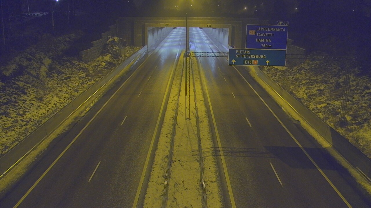 Weather Camera Image Väg 7 Fredrikshamn, Husula, suuaukko väst, Hamina, Kymenlaakso