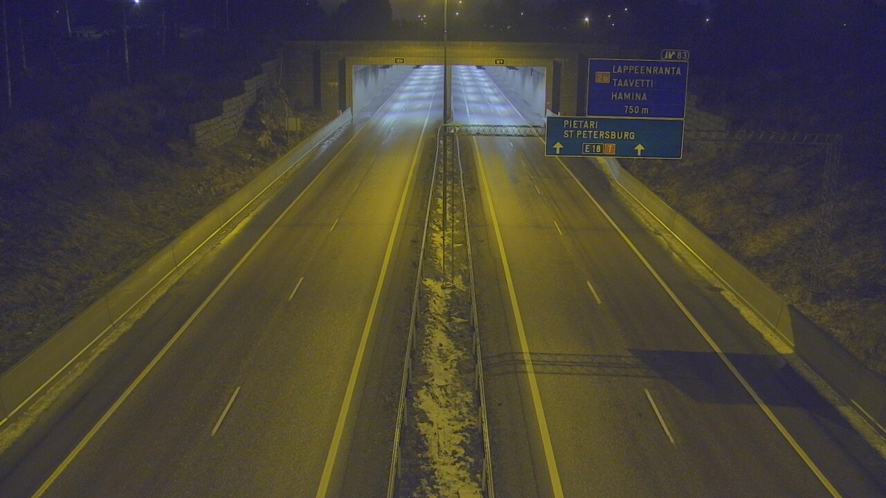 Weather Camera Image Väg 7 Fredrikshamn, Husula, suuaukko väst, Hamina, Kymenlaakso