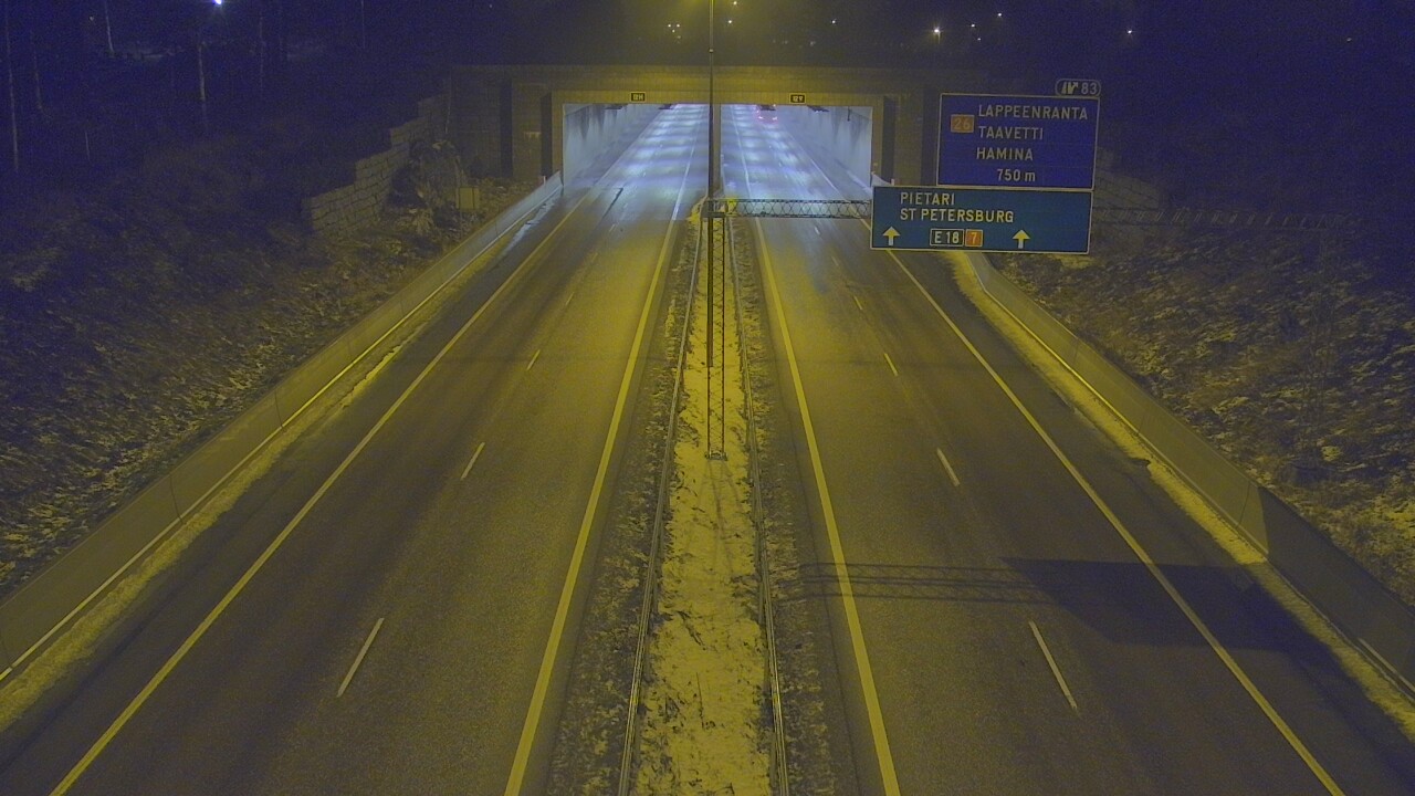 Weather Camera Image Väg 7 Fredrikshamn, Husula, suuaukko väst, Hamina, Kymenlaakso