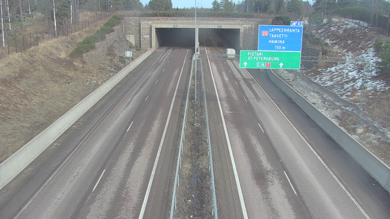 Weather Camera Image Road 7 Hamina, Husula, suuaukko west, Hamina, Kymenlaakso