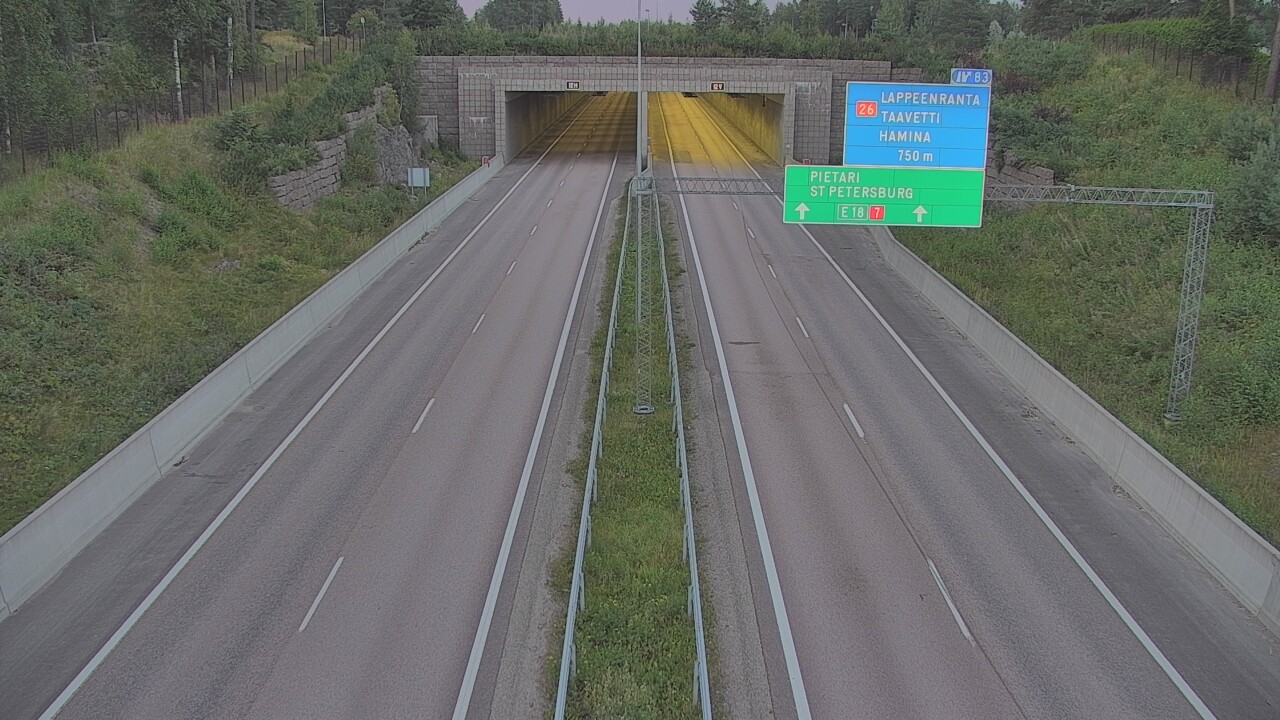 Kelikamerat Kuva Tie 7 Hamina, Husula, suuaukko länsi, Hamina, Kymenlaakso