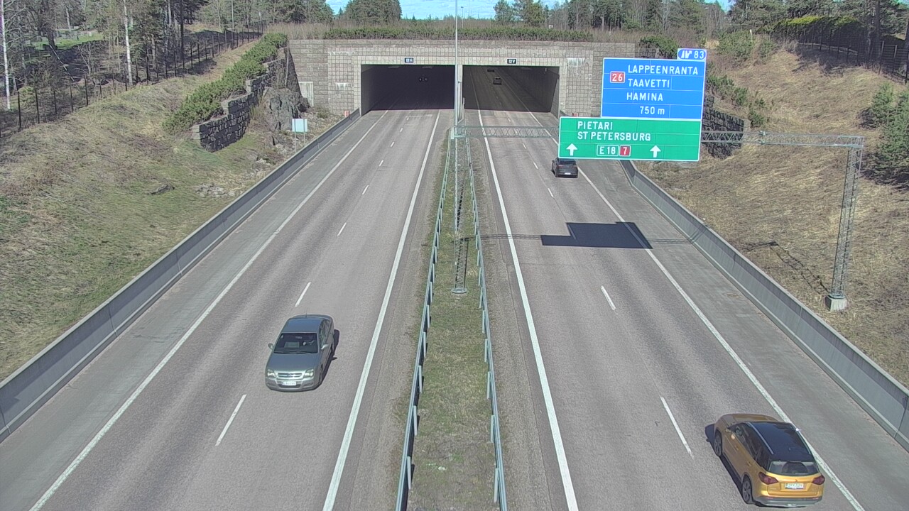 Weather Camera Image Väg 7 Fredrikshamn, Husula, suuaukko väst, Hamina, Kymenlaakso