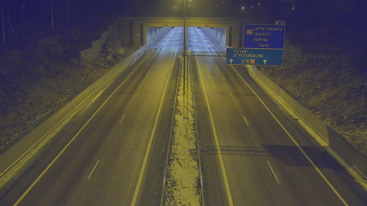 Weather Camera Image Väg 7 Fredrikshamn, Husula, suuaukko väst, Hamina, Kymenlaakso