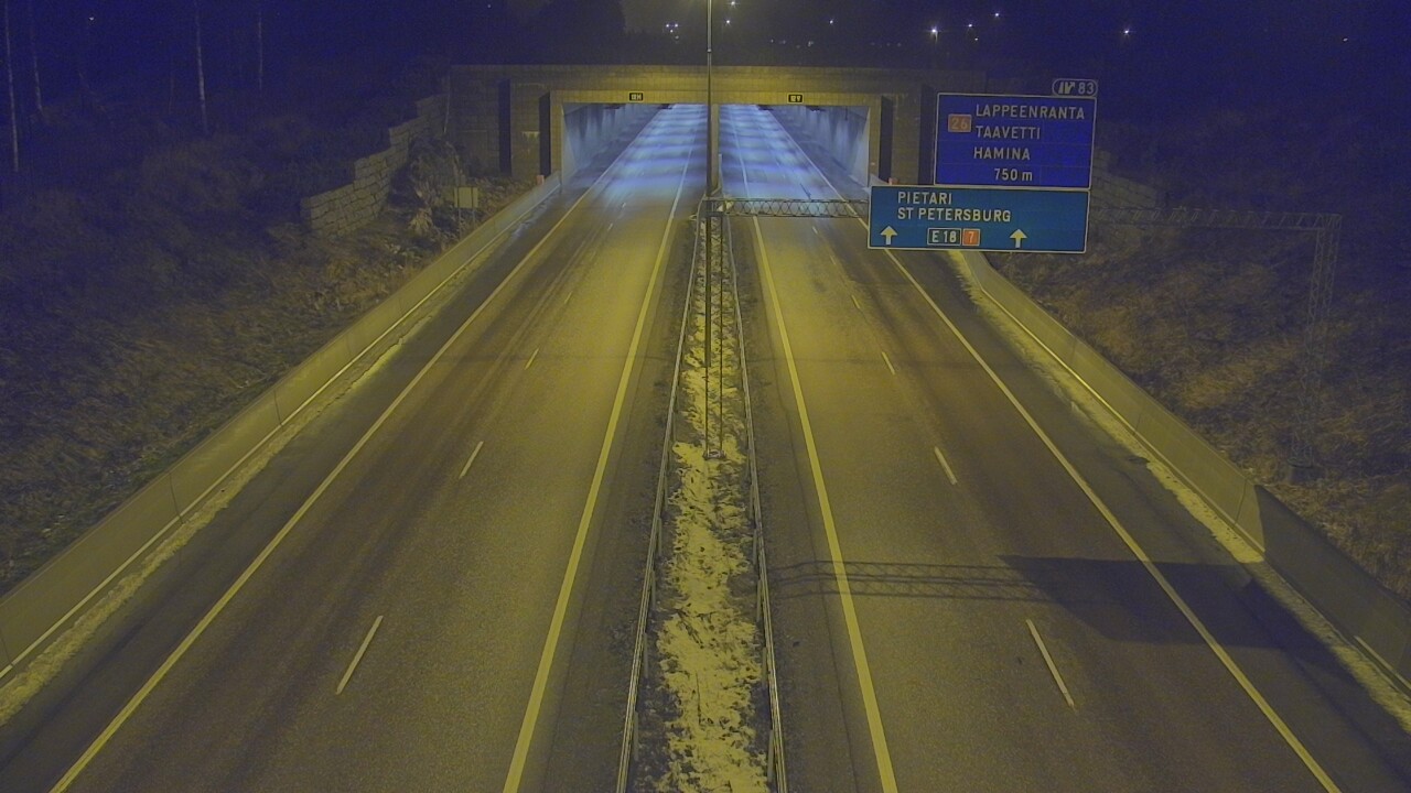 Weather Camera Image Väg 7 Fredrikshamn, Husula, suuaukko väst, Hamina, Kymenlaakso