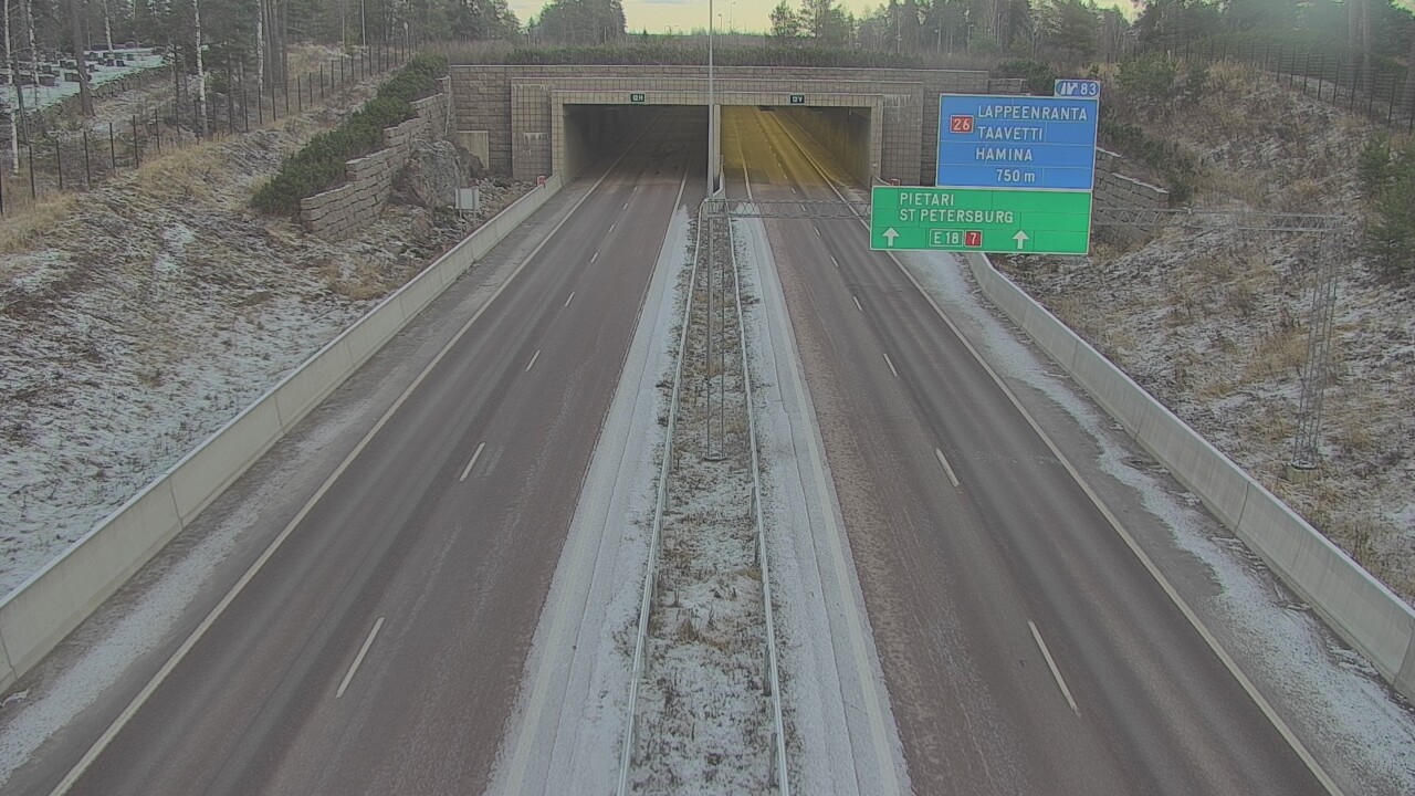 Kelikamerat Kuva Tie 7 Hamina, Husula, suuaukko länsi, Hamina, Kymenlaakso