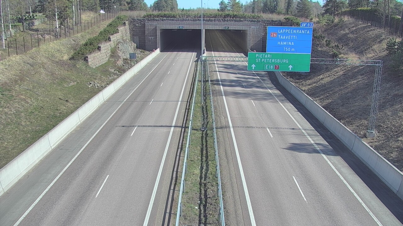 Kelikamerat Kuva Tie 7 Hamina, Husula, suuaukko länsi, Hamina, Kymenlaakso