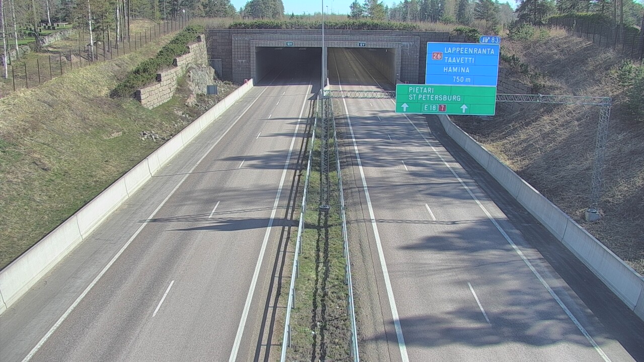 Kelikamerat Kuva Tie 7 Hamina, Husula, suuaukko länsi, Hamina, Kymenlaakso