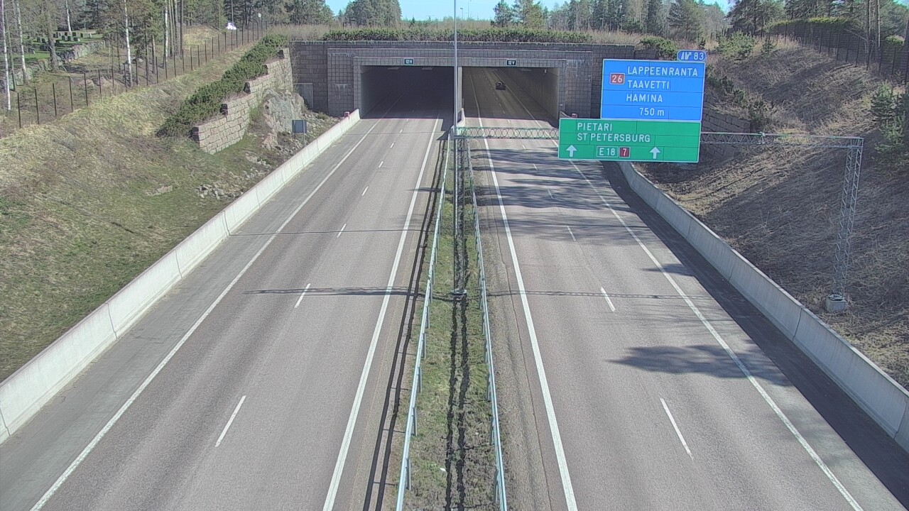 Kelikamerat Kuva Tie 7 Hamina, Husula, suuaukko länsi, Hamina, Kymenlaakso