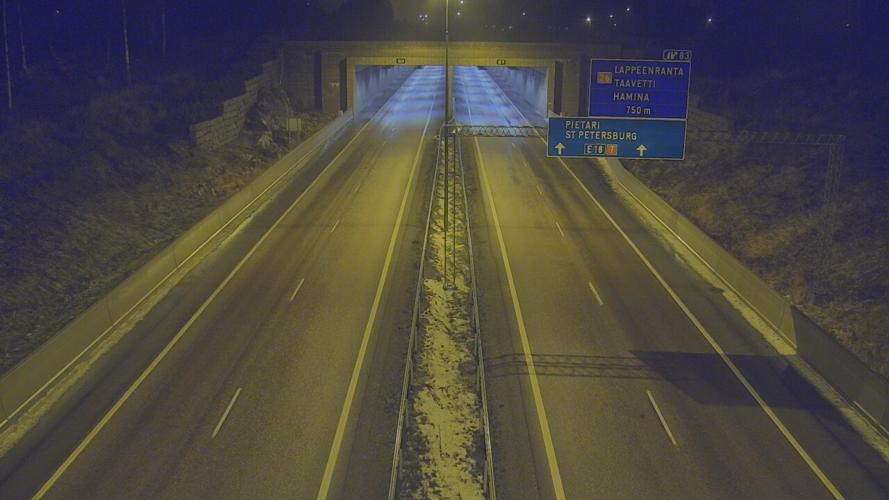 Weather Camera Image Väg 7 Fredrikshamn, Husula, suuaukko väst, Hamina, Kymenlaakso