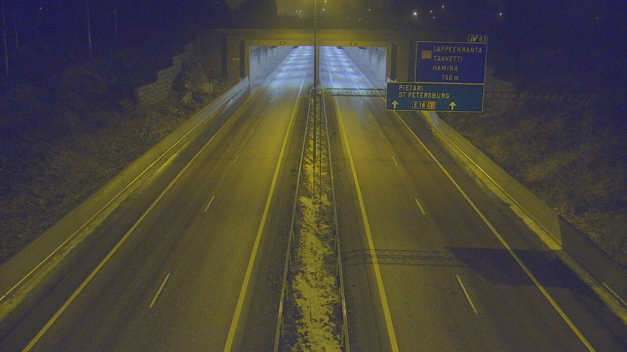 Weather Camera Image Väg 7 Fredrikshamn, Husula, suuaukko väst, Hamina, Kymenlaakso