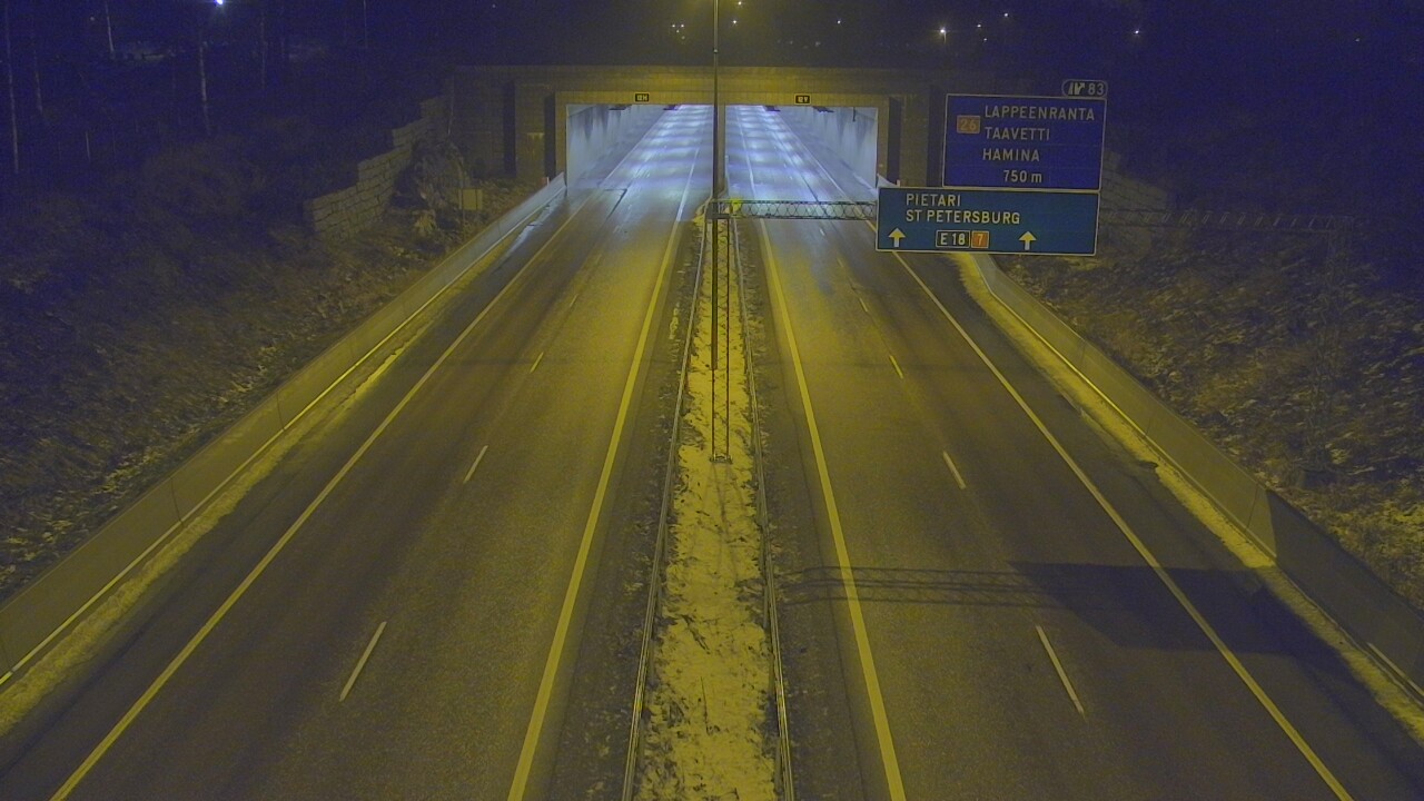 Weather Camera Image Väg 7 Fredrikshamn, Husula, suuaukko väst, Hamina, Kymenlaakso