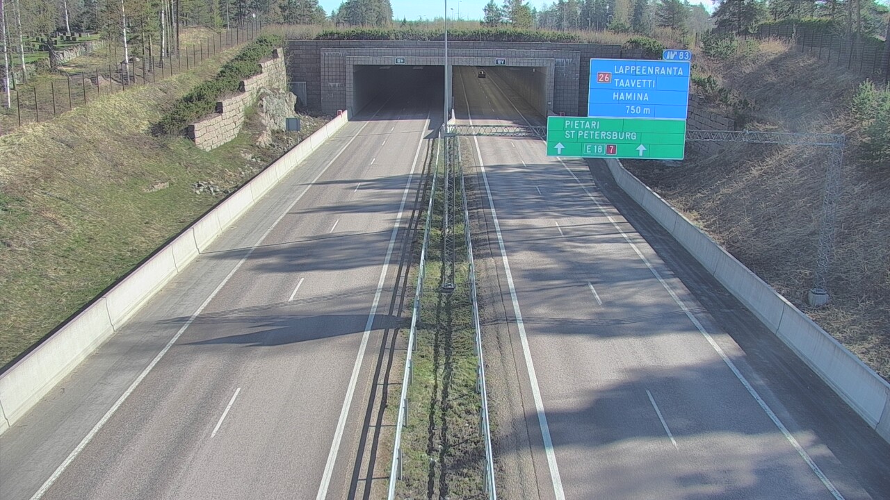 Kelikamerat Kuva Tie 7 Hamina, Husula, suuaukko länsi, Hamina, Kymenlaakso