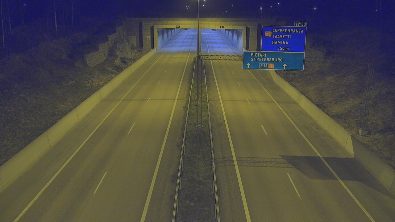 Weather Camera Image Väg 7 Fredrikshamn, Husula, suuaukko väst, Hamina, Kymenlaakso