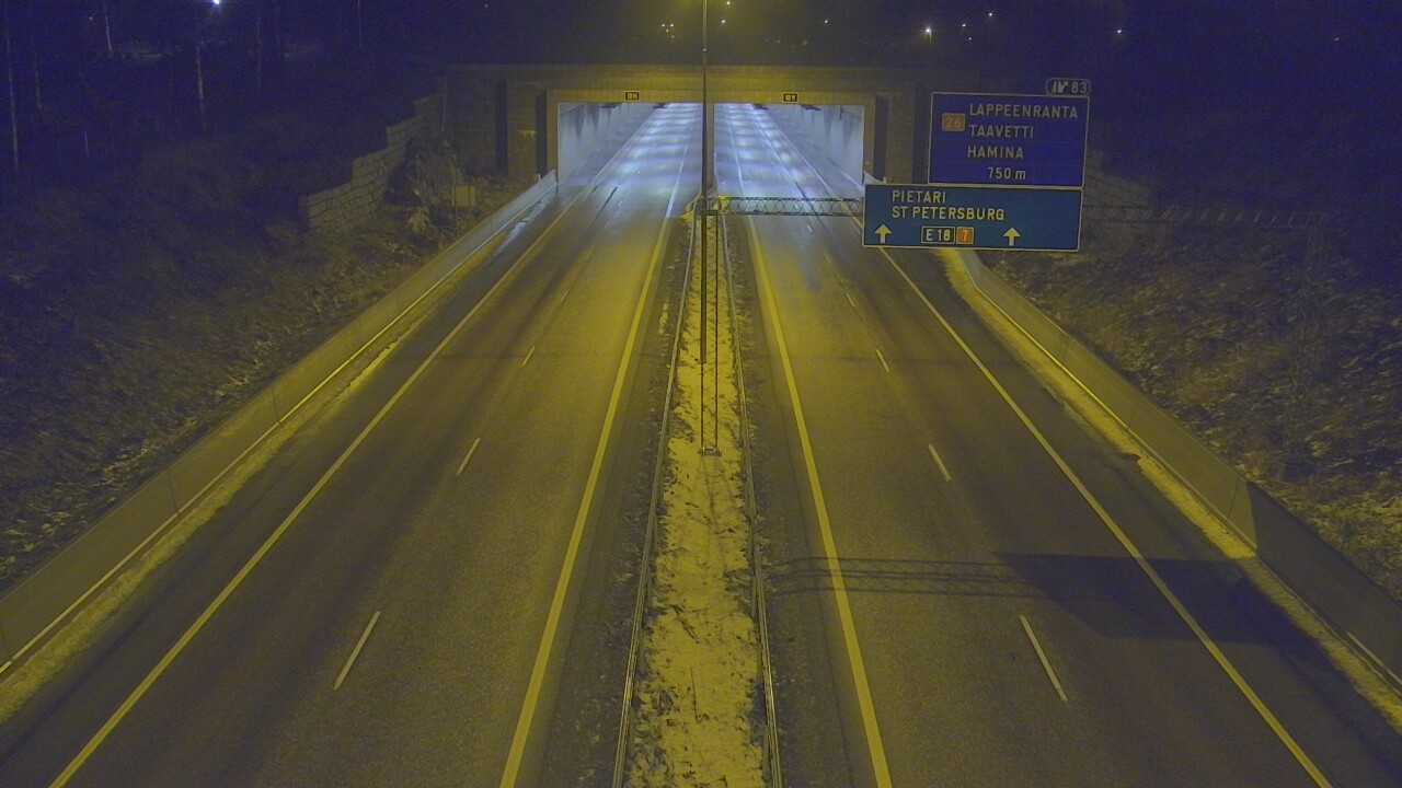 Weather Camera Image Väg 7 Fredrikshamn, Husula, suuaukko väst, Hamina, Kymenlaakso