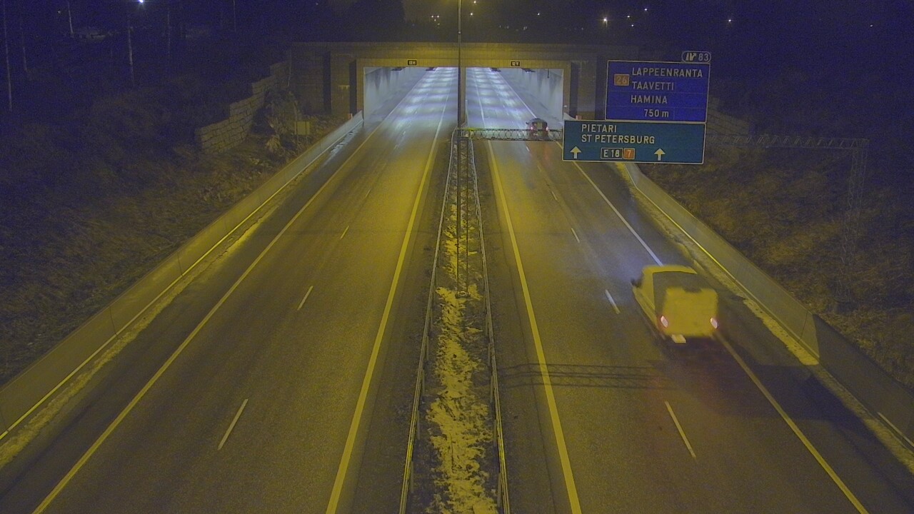 Weather Camera Image Väg 7 Fredrikshamn, Husula, suuaukko väst, Hamina, Kymenlaakso