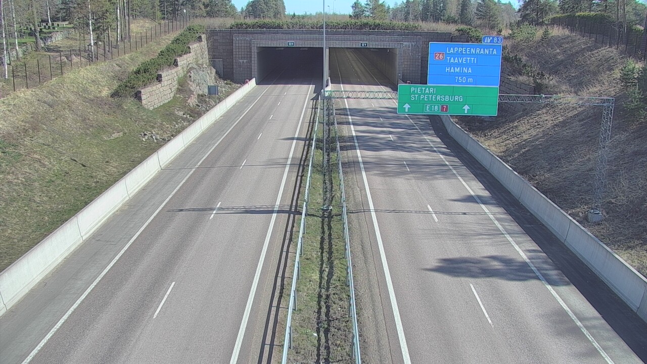Kelikamerat Kuva Tie 7 Hamina, Husula, suuaukko länsi, Hamina, Kymenlaakso