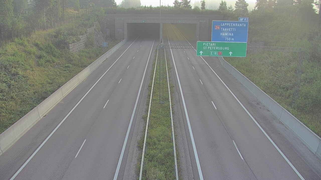 Weather Camera Image Väg 7 Fredrikshamn, Husula, suuaukko väst, Hamina, Kymenlaakso