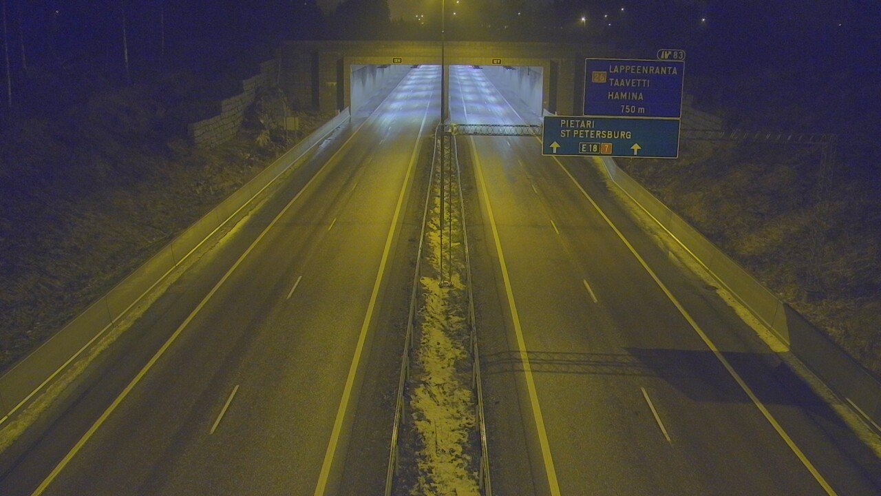 Weather Camera Image Väg 7 Fredrikshamn, Husula, suuaukko väst, Hamina, Kymenlaakso