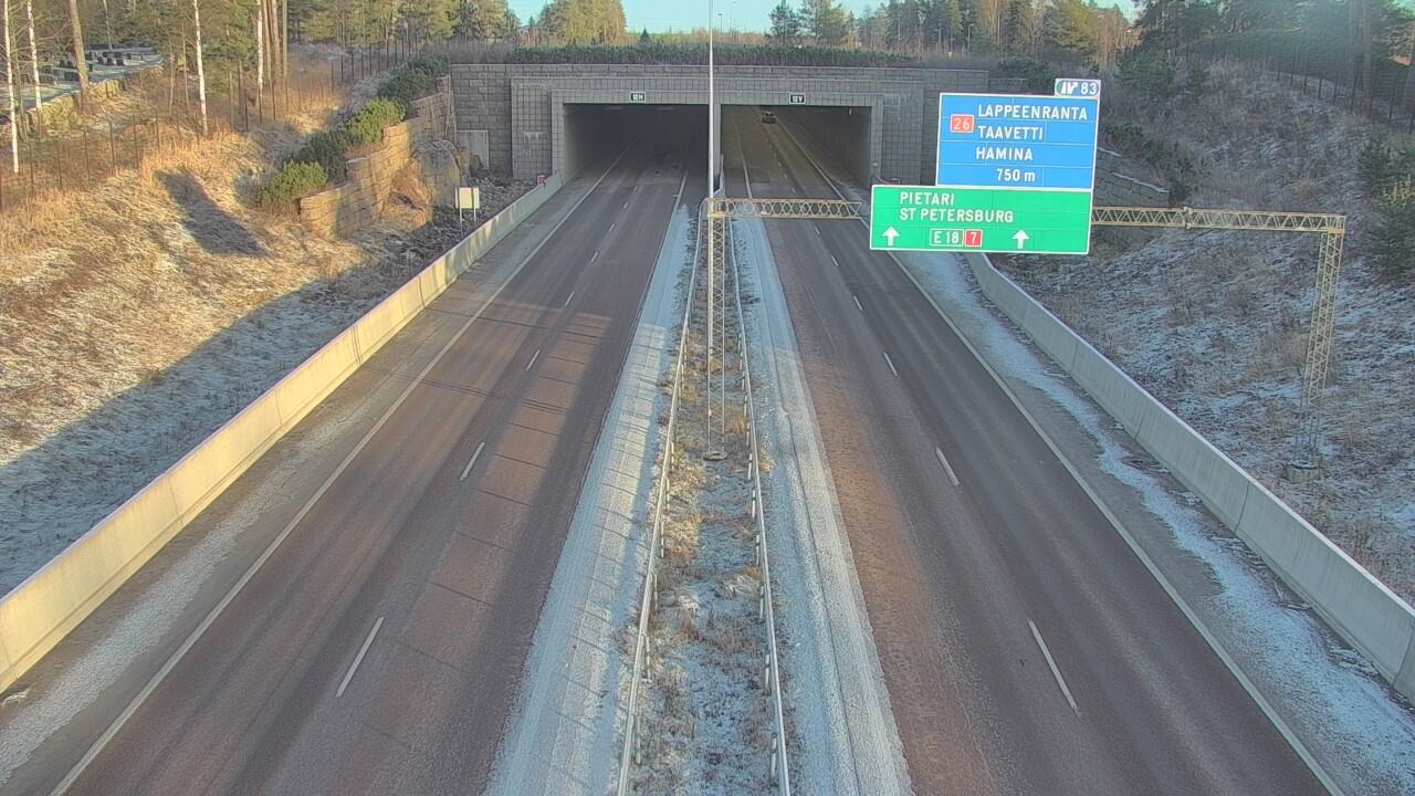 Kelikamerat Kuva Tie 7 Hamina, Husula, suuaukko länsi, Hamina, Kymenlaakso