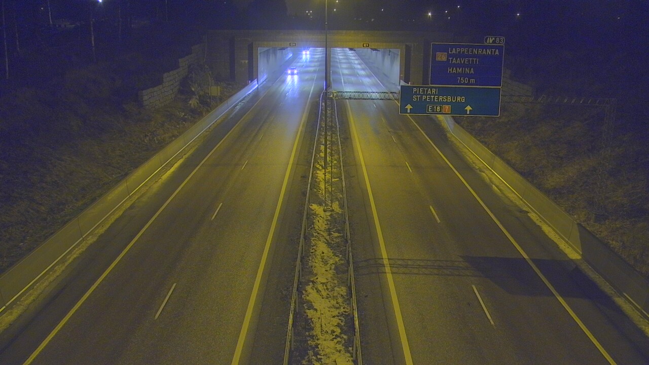 Weather Camera Image Väg 7 Fredrikshamn, Husula, suuaukko väst, Hamina, Kymenlaakso