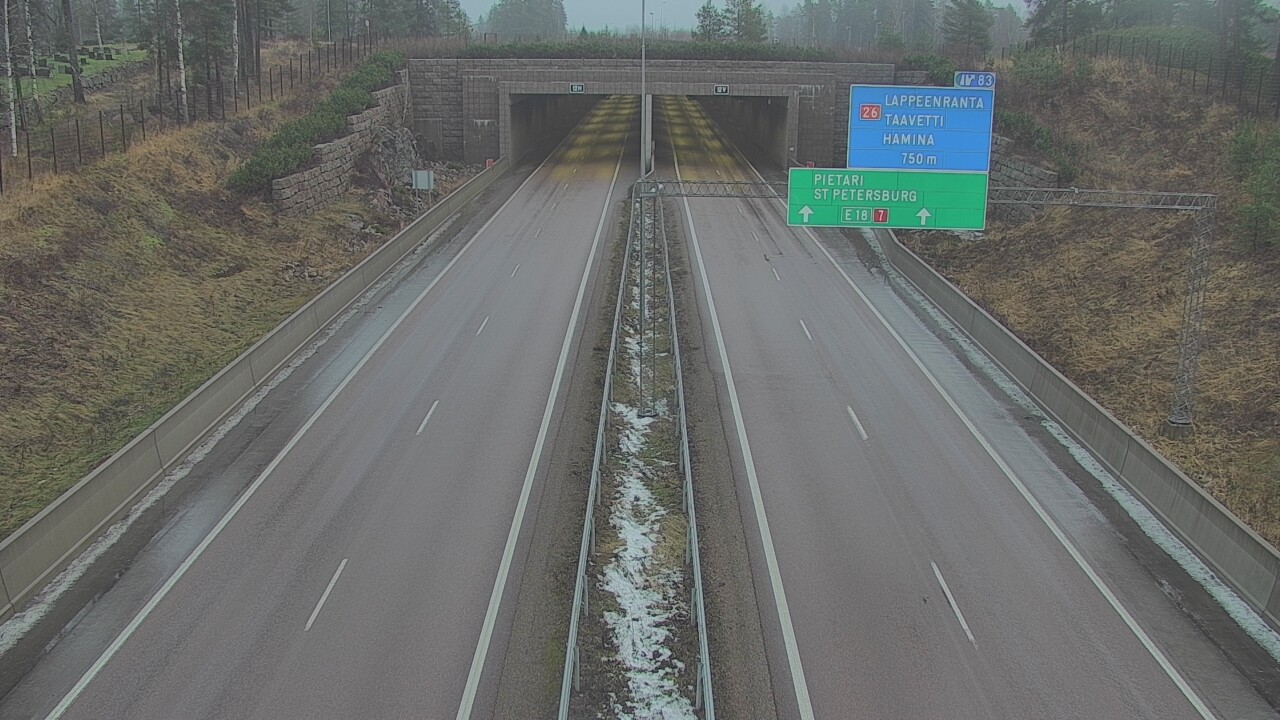 Weather Camera Image Väg 7 Fredrikshamn, Husula, suuaukko väst, Hamina, Kymenlaakso