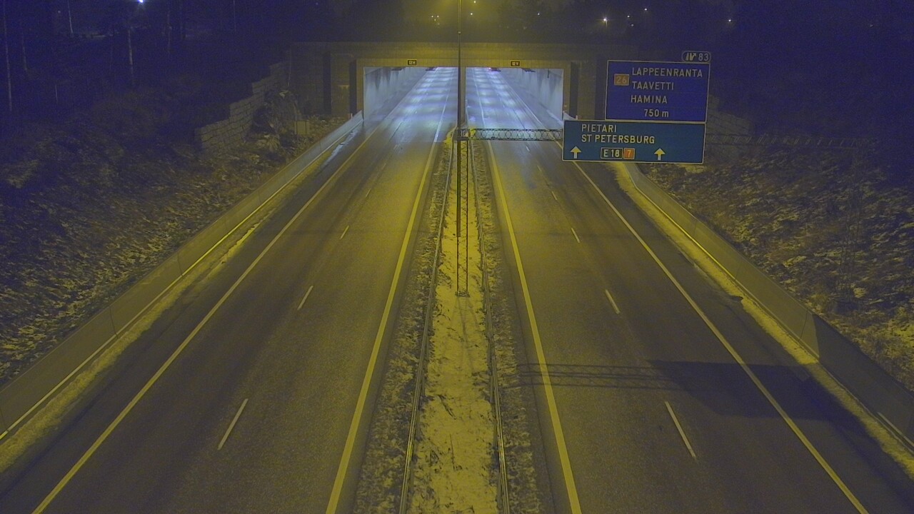 Weather Camera Image Väg 7 Fredrikshamn, Husula, suuaukko väst, Hamina, Kymenlaakso