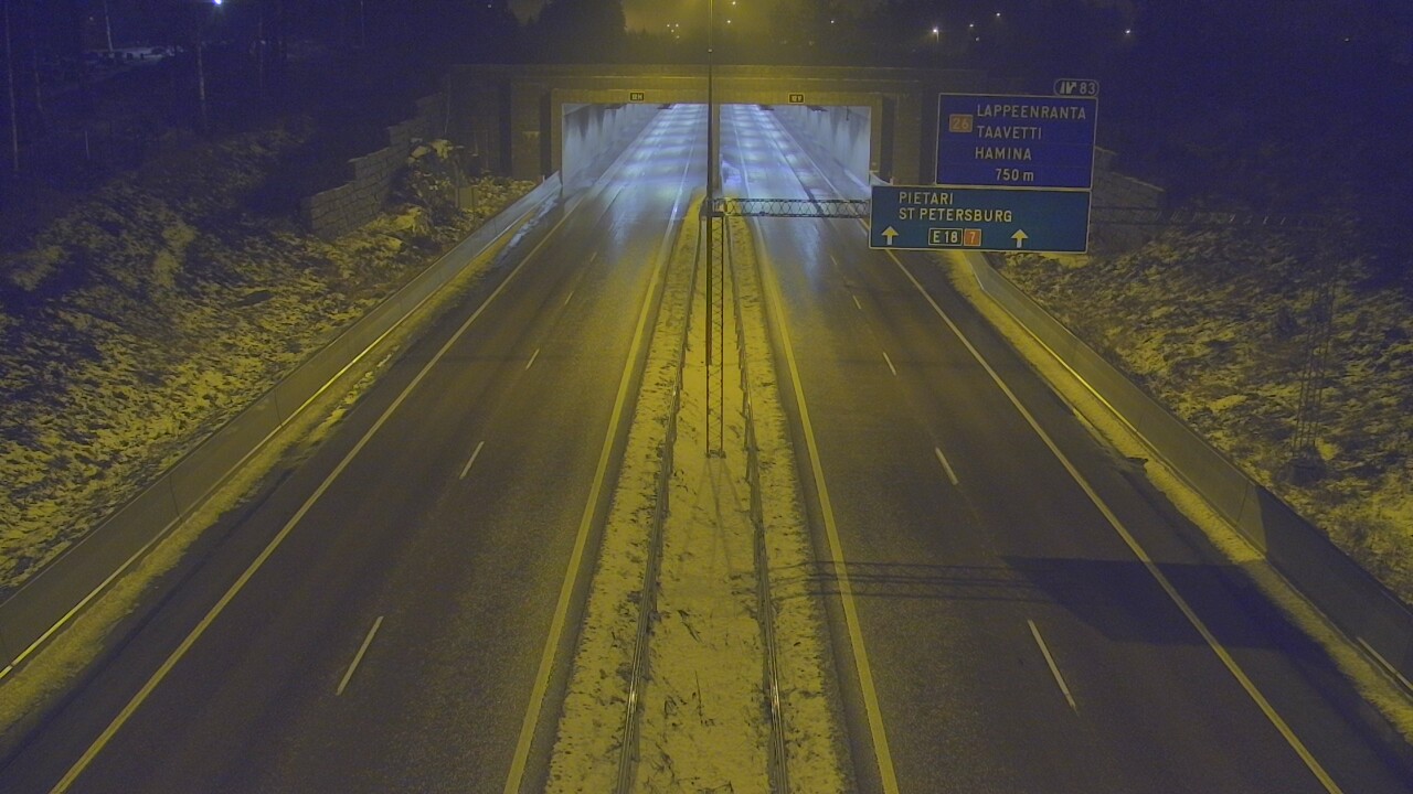 Weather Camera Image Väg 7 Fredrikshamn, Husula, suuaukko väst, Hamina, Kymenlaakso