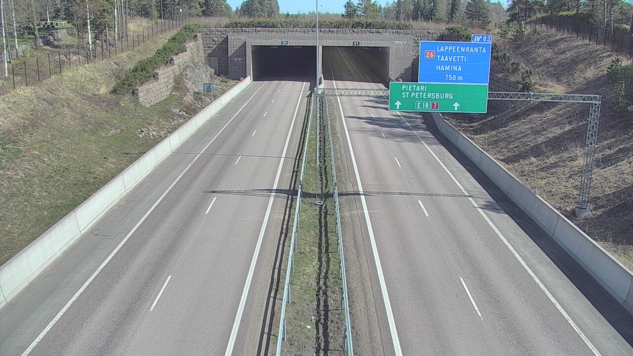 Kelikamerat Kuva Tie 7 Hamina, Husula, suuaukko länsi, Hamina, Kymenlaakso