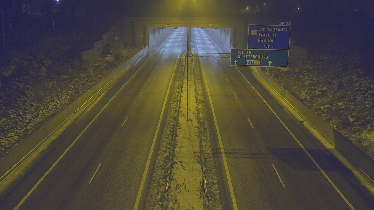 Weather Camera Image Väg 7 Fredrikshamn, Husula, suuaukko väst, Hamina, Kymenlaakso