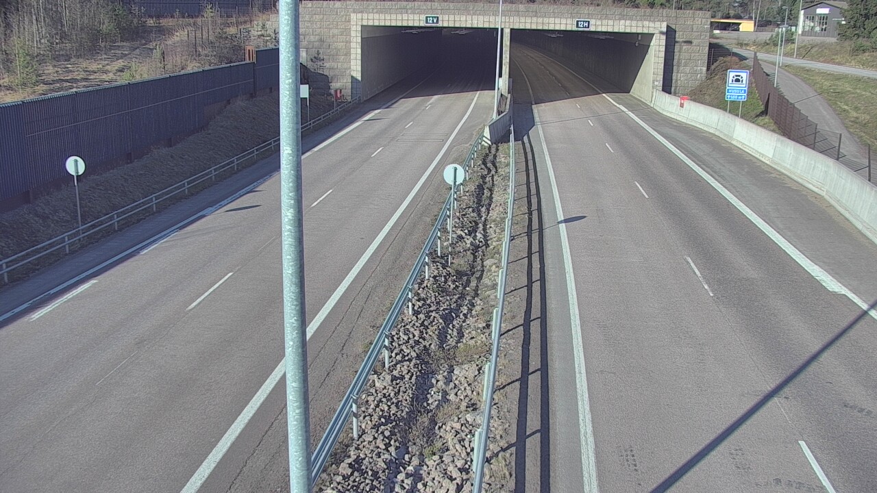 Weather Camera Image Väg 7 Fredrikshamn, Husula, bom öst, Hamina, Kymenlaakso