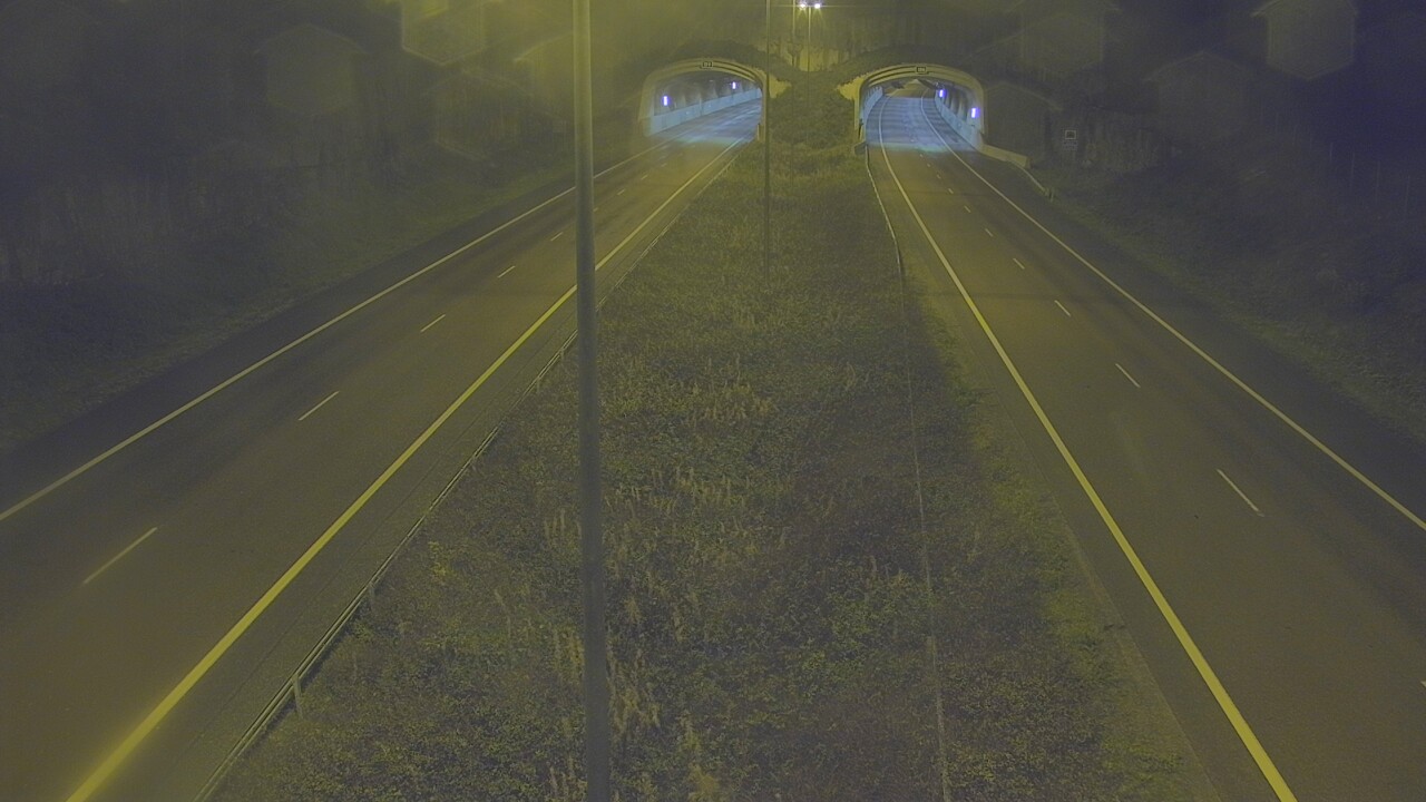Weather Camera Image Väg 7 Fredrikshamn, Kolsila, bom öst, Hamina, Kymenlaakso