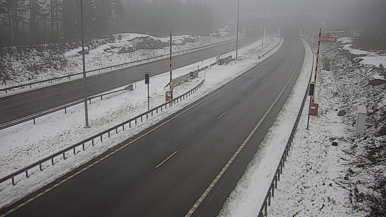 Weather Camera Image Väg 7 Vederlax, Vaalimaan tunneli, bom öst, Virolahti, Kymenlaakso