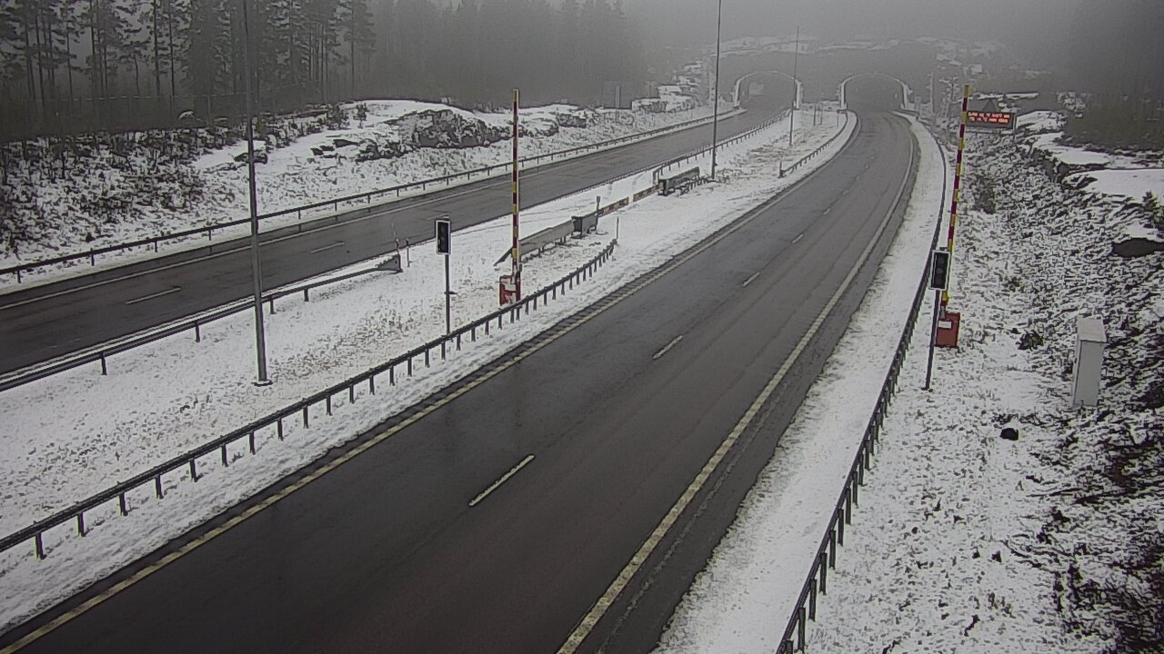 Weather Camera Image Väg 7 Vederlax, Vaalimaan tunneli, bom öst, Virolahti, Kymenlaakso