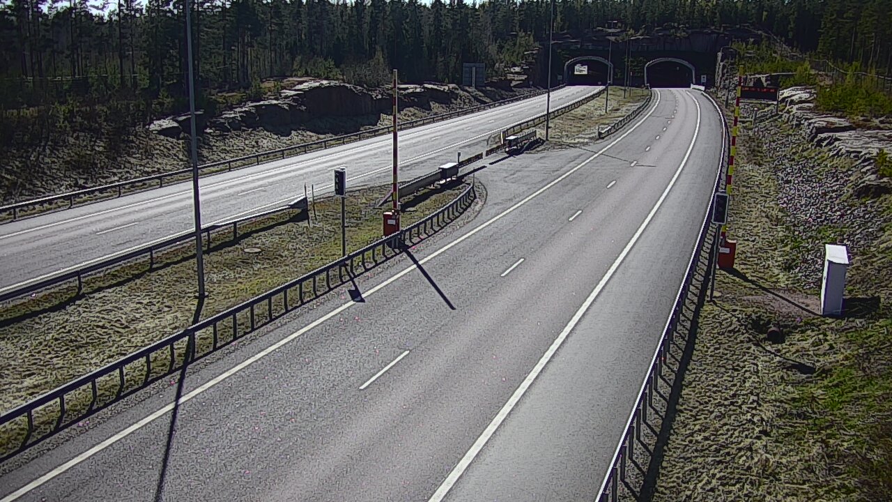 Kelikamerat Kuva Tie 7 Virolahti, Vaalimaan tunneli, puomi itä, Virolahti, Kymenlaakso