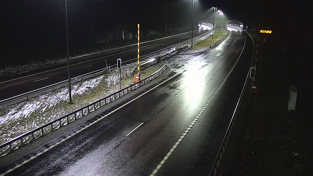 Weather Camera Image Väg 7 Vederlax, Vaalimaan tunneli, bom öst, Virolahti, Kymenlaakso