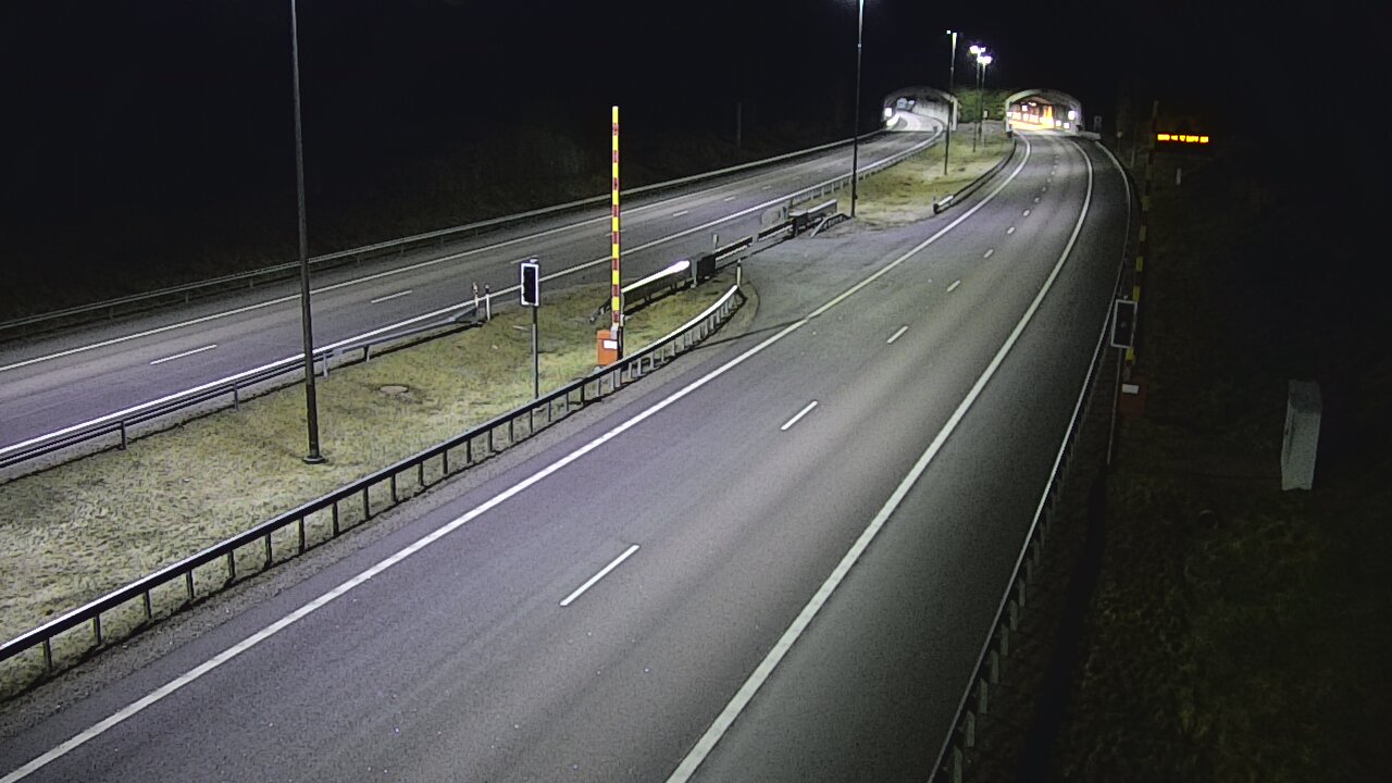 Weather Camera Image Väg 7 Vederlax, Vaalimaan tunneli, bom öst, Virolahti, Kymenlaakso
