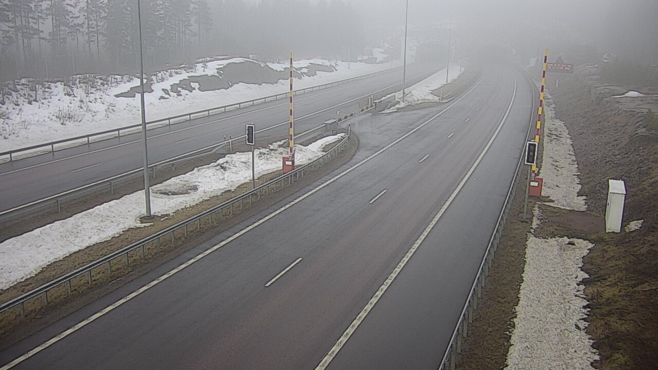 Kelikamerat Kuva Tie 7 Virolahti, Vaalimaan tunneli, puomi itä, Virolahti, Kymenlaakso