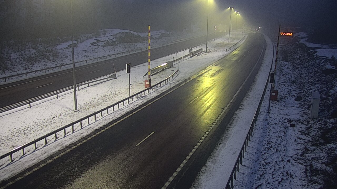 Weather Camera Image Väg 7 Vederlax, Vaalimaan tunneli, bom öst, Virolahti, Kymenlaakso