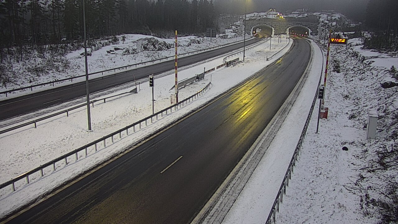 Weather Camera Image Väg 7 Vederlax, Vaalimaan tunneli, bom öst, Virolahti, Kymenlaakso