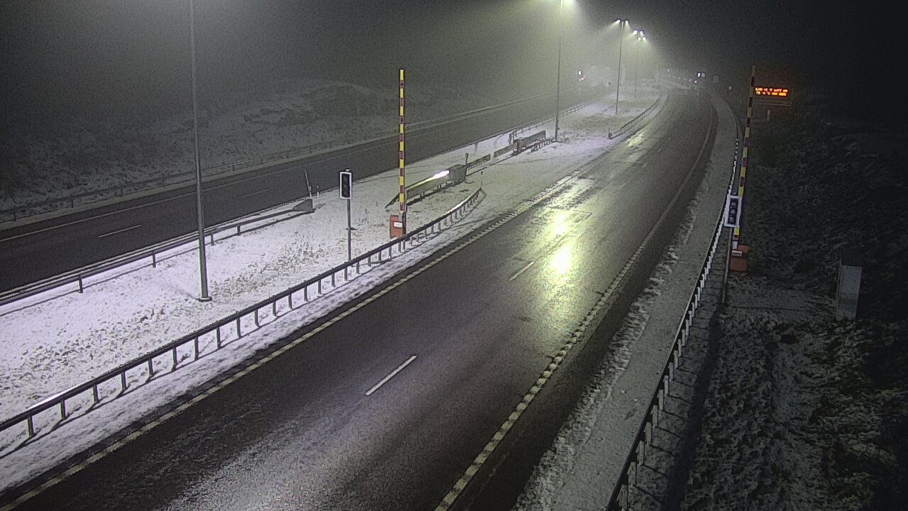 Weather Camera Image Väg 7 Vederlax, Vaalimaan tunneli, bom öst, Virolahti, Kymenlaakso