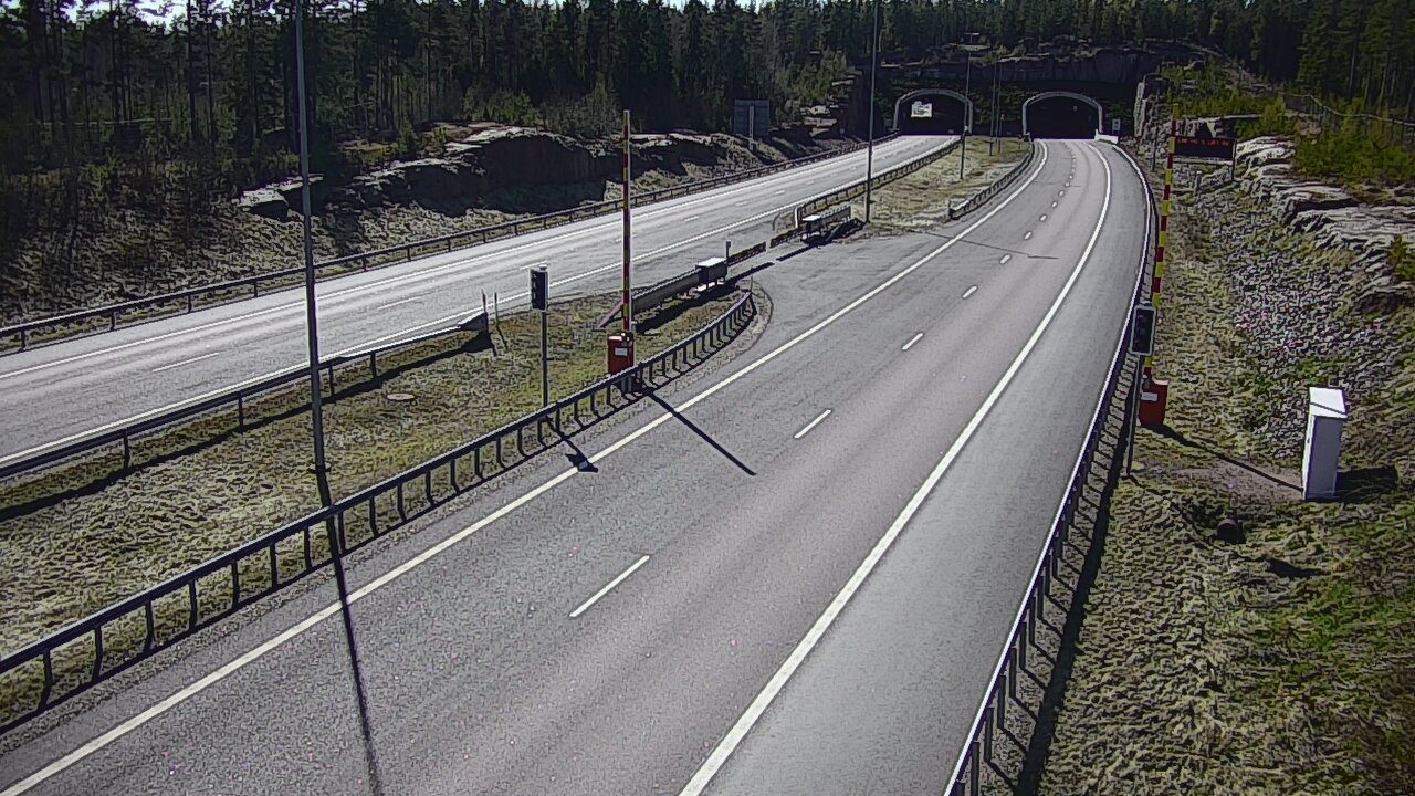 Kelikamerat Kuva Tie 7 Virolahti, Vaalimaan tunneli, puomi itä, Virolahti, Kymenlaakso